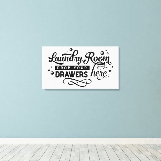 Wäscheservice Leinwanddruck (Insitu (Holzboden))