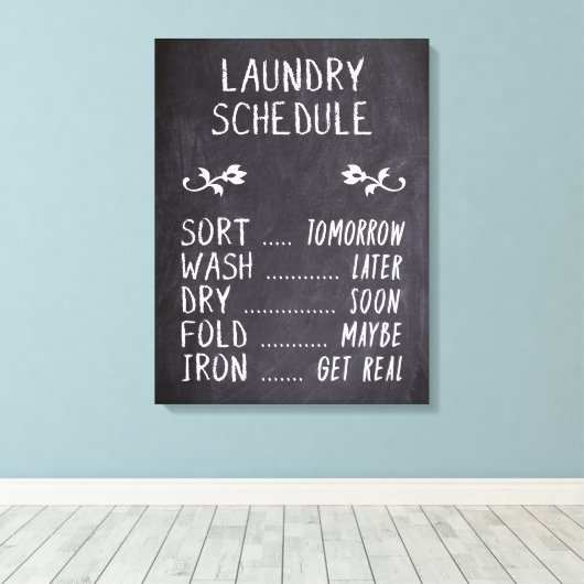 Wäscheservice Leinwanddruck (Insitu (Holzboden))