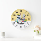 Wäscheservice personalisierbare Wandklemme Große Wanduhr (Zuhause)