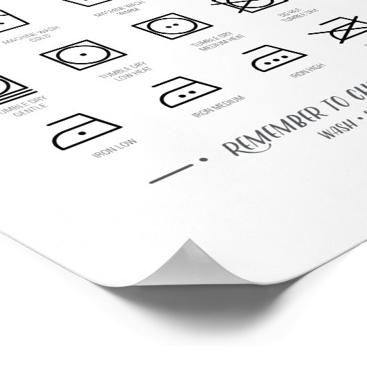 Wäscheservice Poster (Ecke)