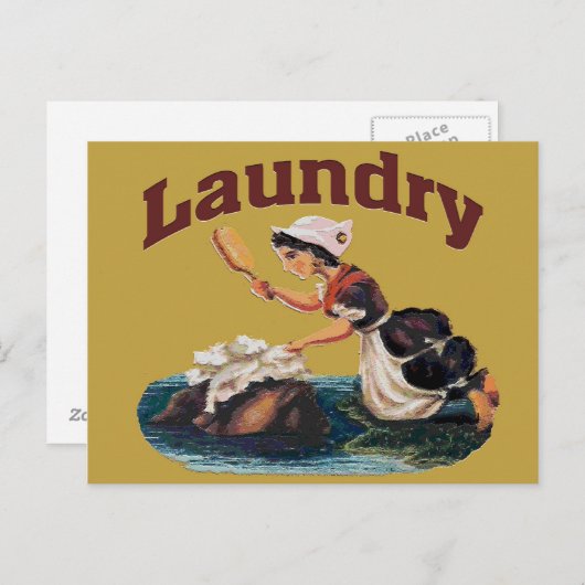 Wäscheservice Postkarte (Vorne/Hinten)