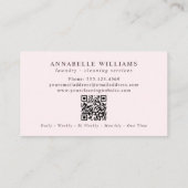 Wäscheservice: QR-Code leeren Visitenkarte (Rückseite)