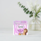 Wäscheservice QR-Tropfen Quadratische Visitenkarte (Stehend Vorderseite)