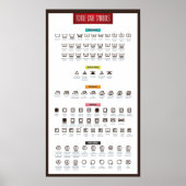 Wäscheservice-Symbole Poster (Vorne)
