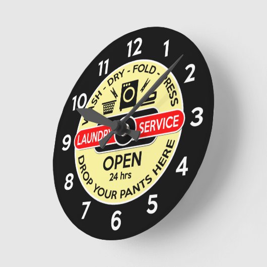 Wäscheservice Uhr/Dienstprogrammhalle Runde Wanduhr (Winkel)