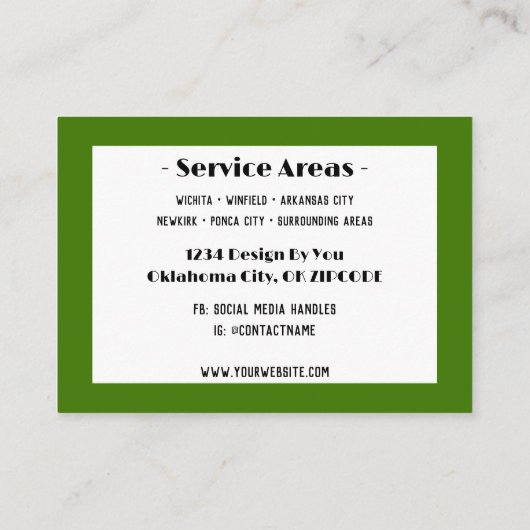 Wäscheservice Visitenkarte (Rückseite)