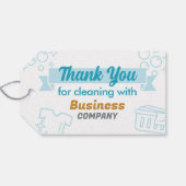 Wäscheservice Waschsalon Danke Bag Tag Geschenkanhänger (Rückseite Horizontal)