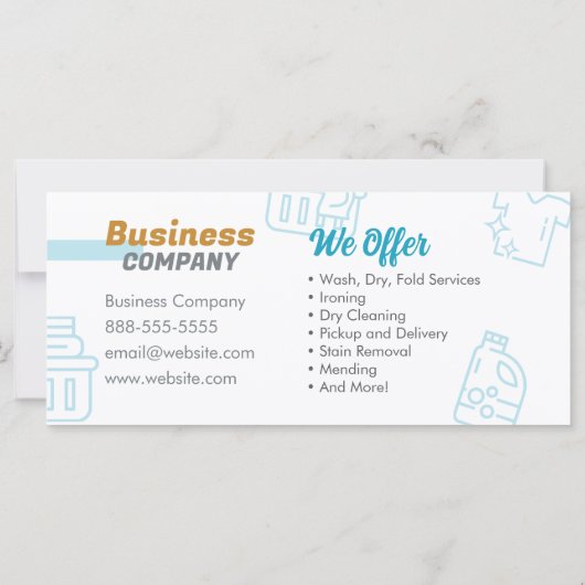 Wäscheservice Waschsalon Trockenreiniger Geschenkg (Rückseite)