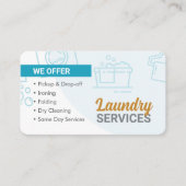 Wäscheservice Waschsalon Trockenreiniger Visitenkarte (Vorderseite)