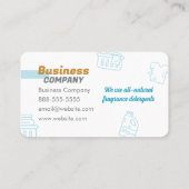 Wäscheservice Waschsalon Trockenreiniger Visitenkarte (Rückseite)