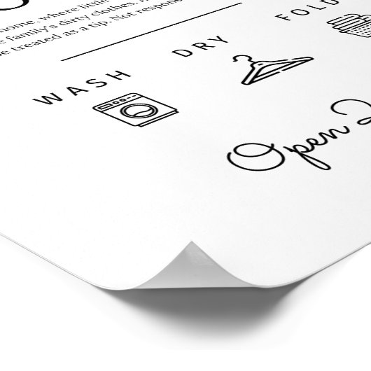 Wäscheservice, Zimmerservice Art Poster (Ecke)