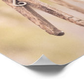 Wäschespinne auf einer Linie Poster (Ecke)