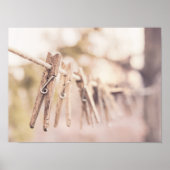 Wäschespinne auf einer Linie Poster (Vorne)