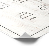 Wäscheständer Aschenholz-Aussehen Poster (Ecke)