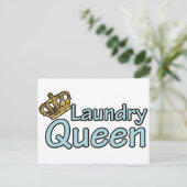 Wäscheständer Königin mit Krone Postkarte (Stehend Vorderseite)