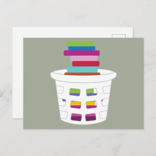 Wäscheständer Postkarte (Vorne/Hinten)