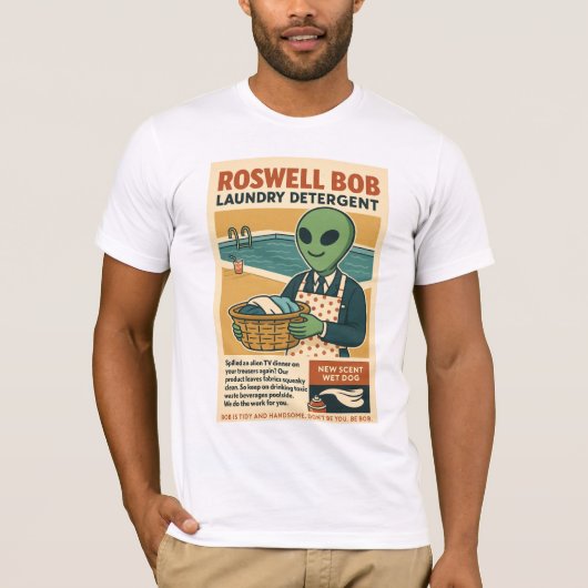 Wäscheständer Roswell-Außerirdischen in den 1950er T-Shirt (Vorderseite)