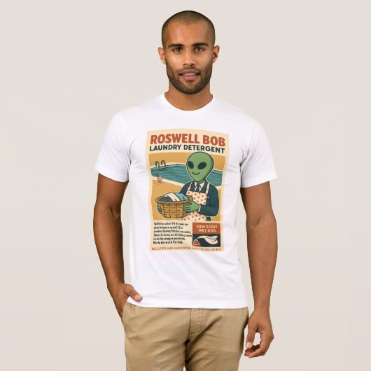 Wäscheständer Roswell-Außerirdischen in den 1950er T-Shirt (Vorne ganz)
