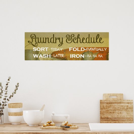 Wäscheständer Spaß Poster (Küche)