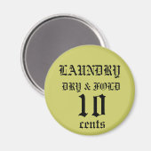 Wäscheständer - Trocknen und Falten 10 Cent Magnet (Vorderseite/Rückseite)