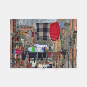 Wäscheständer, Venedig, Italien Fleecedecke