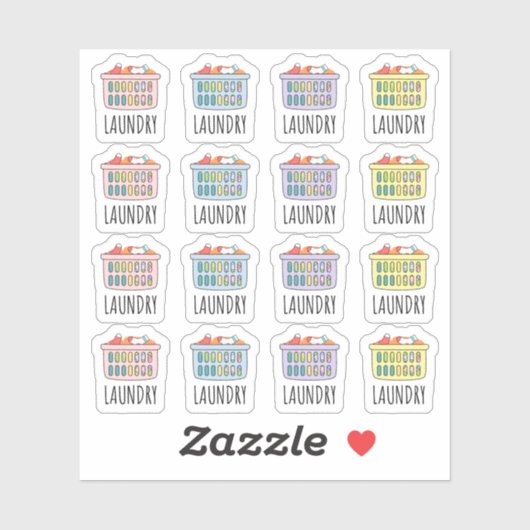 Wäscheständer Wäschetrockner - Auswahl Planner Aufkleber (Blatt)