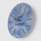 Wäschestunden signieren große Uhr (Winkel)