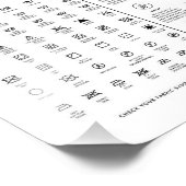 Wäschesymbole beachten Sie bei der Pflege des Farb Fotodruck (Ecke)