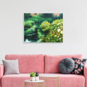 Wäschetabdruck "Wildblumen und Pfeil am Fluss" Leinwanddruck (Insitu (Wohnzimmer))