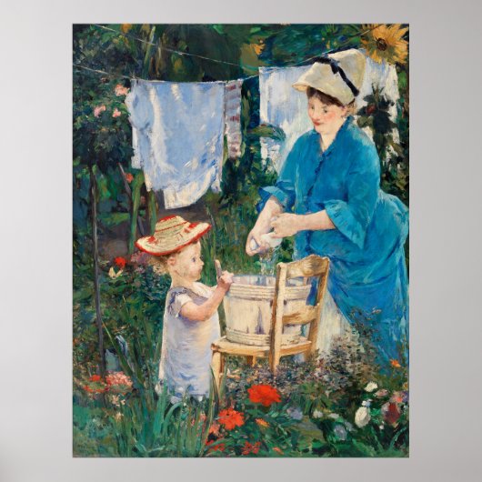 Wäschetag, berühmte Malerei Poster (Vorne)