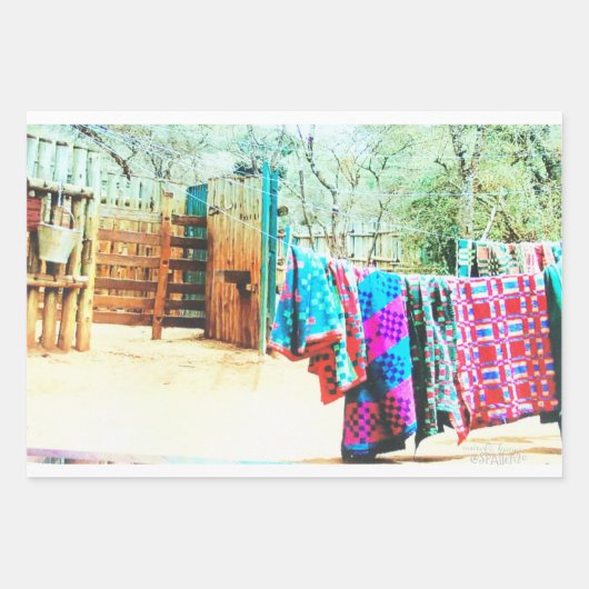 Wäschetag Nairobi Geschenkpapier Set (Vorderseite)