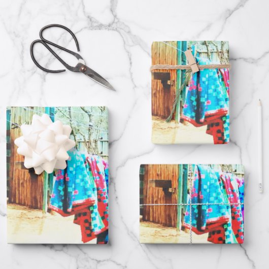 Wäschetag Nairobi Geschenkpapier Set (Vorderseite)