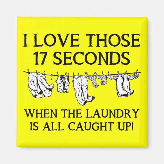 Wäschetag Sonniger Kühlschrankmagnet (Vorne)