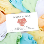 Wäschetaucher Pink Baby Diaper Raffle Umschließwag Begleitkarte