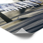 Wäschetrocknen auf Wäscheleinen Poster (Ecke)