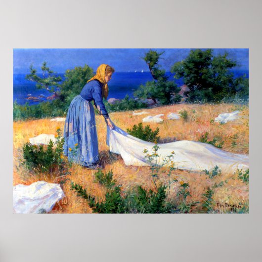 Wäschetrockner Elin Danielson-Gambogi 1896 Poster (Vorne)