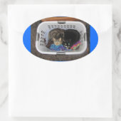 Wäschetrockner-Kätzchen Ovaler Aufkleber (Tasche)