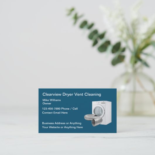 Wäschetrockner Zuhause-Reinigungsdienste Visitenkarte (Stehend Vorderseite)