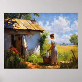 Wäschewechsel durch die Hütte Poster