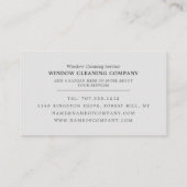 Waschfenster, Fensterreiniger, Reinigungsservice Visitenkarte (Rückseite)