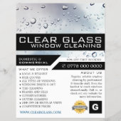 Waschfenster, Fensterreinigung Werbung Flyer (Vorne)