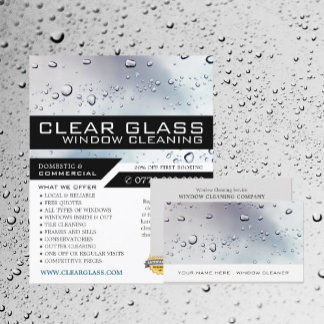 Waschfenster, Fensterreinigung Werbung Flyer