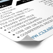 Waschfenster, Fensterreinigung Werbung Poster (Ecke)