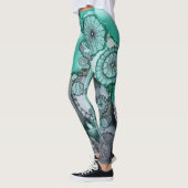 Waschgrün Abstrakte Leggings (Links)