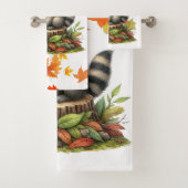 Waschhandschuh-Set mit Waschbär | Süße Tier-Badeha Badhandtuch Set (Insitu)
