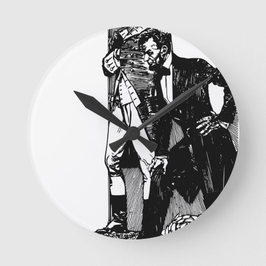 Waschington Lincoln Runde Wanduhr (Vorderseite)