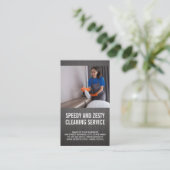 Waschküche | Reinigungsmittel Visitenkarte (Stehend Vorderseite)