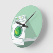 Waschküche Runde Wanduhr (Winkel)