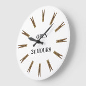 Waschküche-Stunden-Zeichen Große Wanduhr (Winkel)