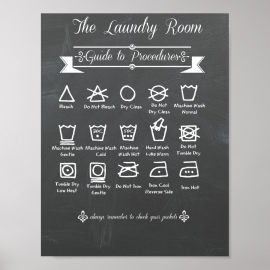 Waschküche-Verfahrens-Führer-Plakat Poster | Zazzle.de